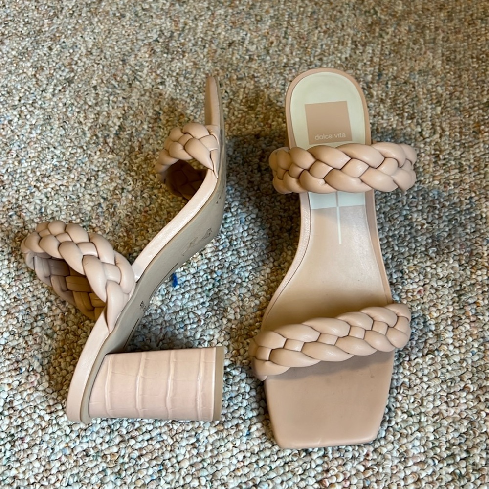 Dolce Vita Nude Woven Sandals 9.5